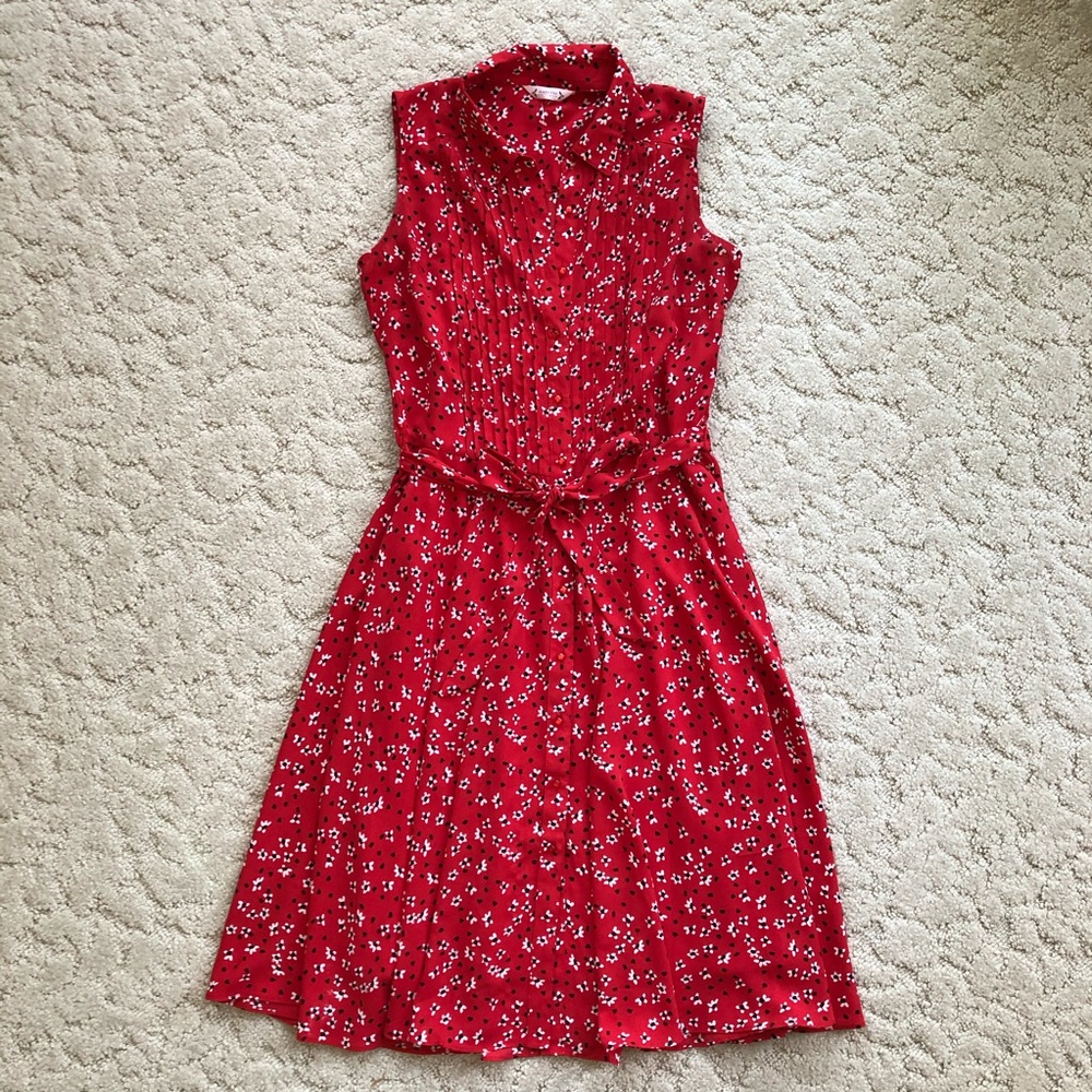 Nanette Lepore Dress 4 Floral Sleeveless Button